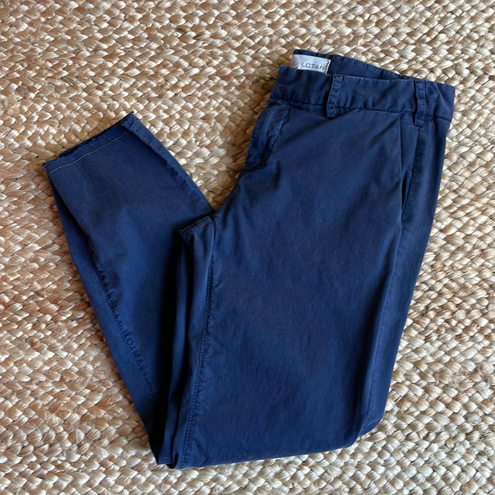 Nili Lotan East Hampton Chino Pants 4 Navy